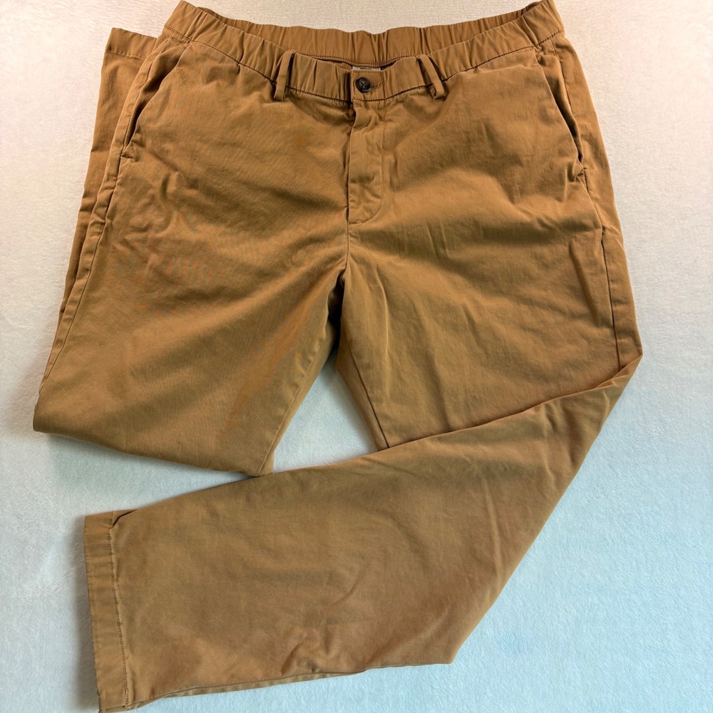 Bearbottom Clothing Mens XL 30 Chino Pants Brown Khaki Stretch Elastic Waist